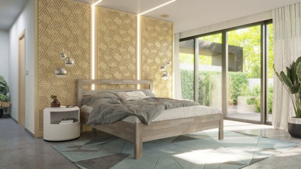 Vzdušná postel z kvalitního buku nebo dubu