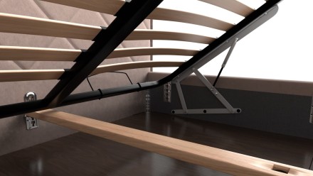 Krásné čelo Klinmam Madison s čalouněnými čtverci se vyznačuje nápaditým designem a dokonalým řemeslným zpracováním.