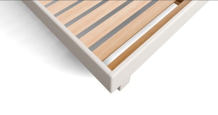 Postel Matera již při prvním pohledu zaujme svým tvarem a jednoduchým moderním designem.