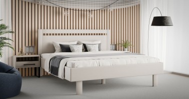 Postel Matera již při prvním pohledu zaujme svým tvarem a jednoduchým moderním designem.