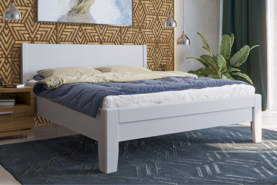 Robustní masivní postel Sion K1 bude důstojnou dominantou vaší ložnice, do které přinese útulnost i komfort.