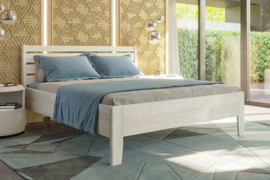 Postel Lugo je praktická, pevná a elegantní celomasivní postel.