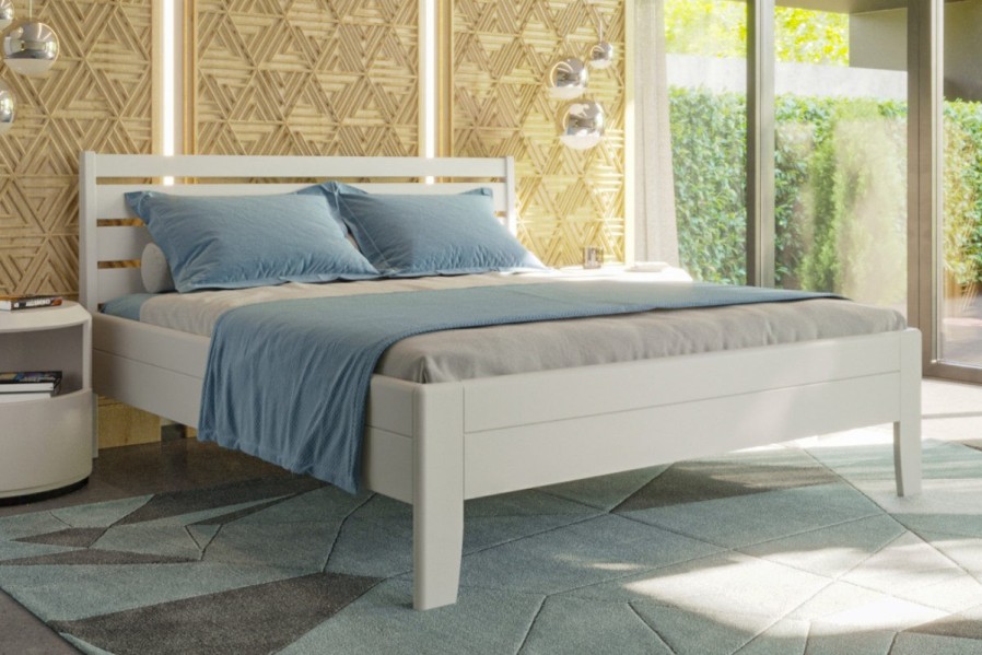 Postel Lugo je praktická, pevná a elegantní celomasivní postel.