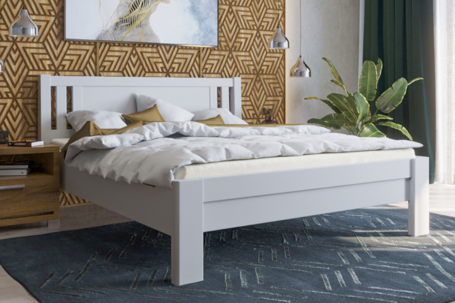 Robustní masivní postel Sion H2 bude důstojnou dominantou vaší ložnice, do které přinese útulnost i komfort.