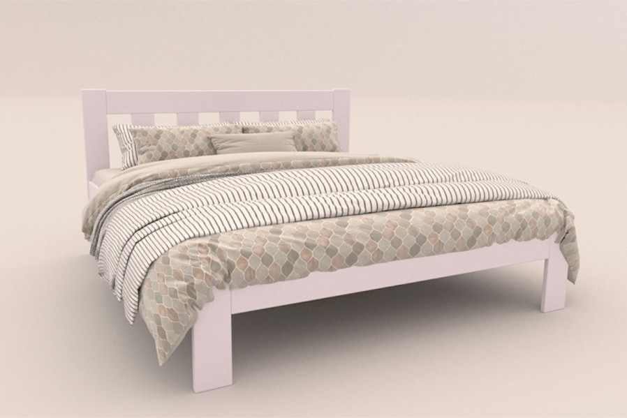 Postel Utena v jednoduchém designu z celomasivní kolekce postelí.