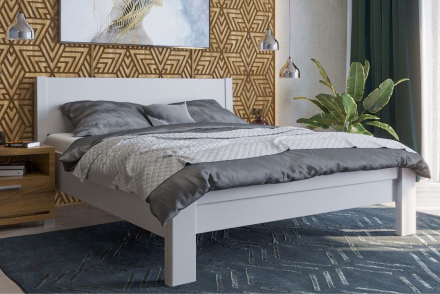 Robustní masivní postel Sion H1 bude důstojnou dominantou vaší ložnice, do které přinese útulnost i komfort.