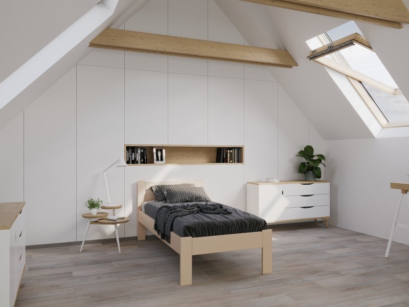 Celomasivní postel z buku nebo dubu