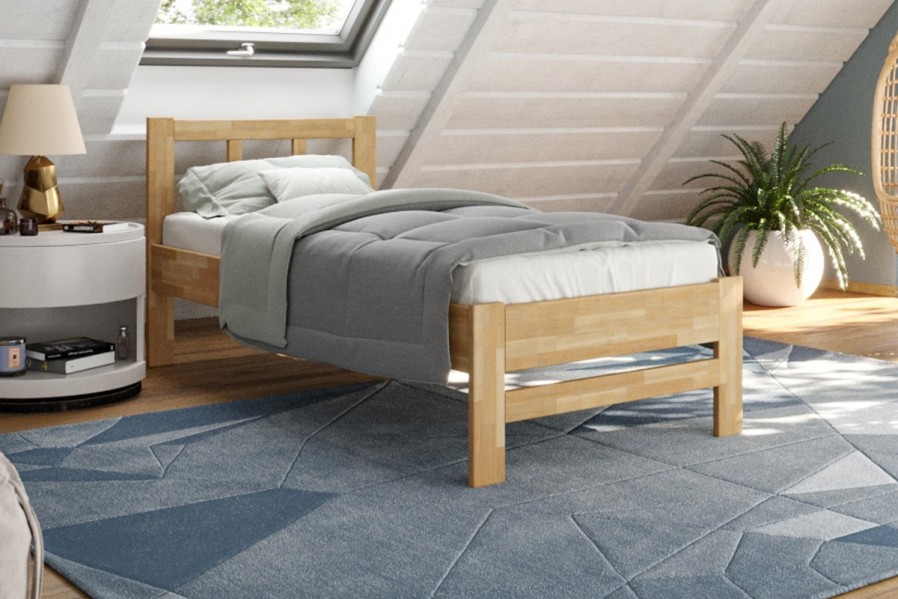 Milujete vůni dřeva? Pak je tato celomasivní postel perfektní volbou pro vás, jelikož je postavena z nejkvalitnějších dřevin buku a dubu.