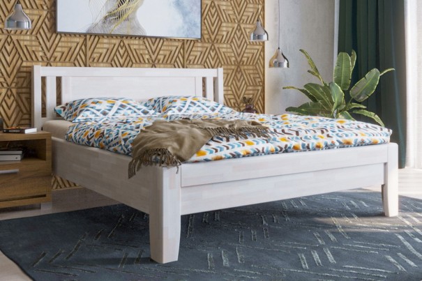 Levně Masivní postel z bukového dřeva Celin K2, barva BO102, 140x200 cm