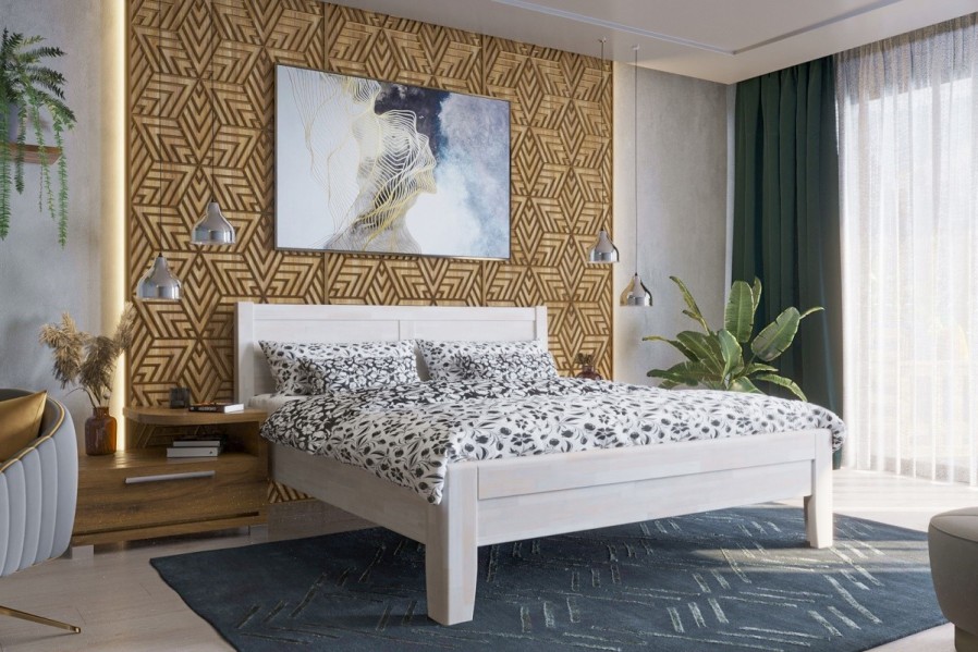 Robustní masivní postel Sion K3 bude důstojnou dominantou vaší ložnice, do které přinese útulnost i komfort.