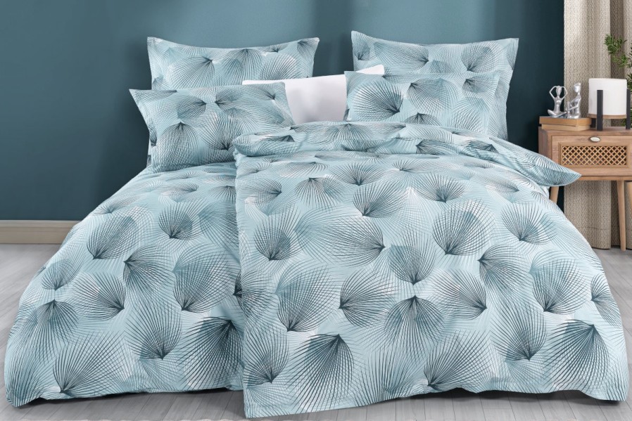 Povlečení Ocean Leafs je příjemné na dotek, skvěle odvádí vlhkost, téměř se nemačká.