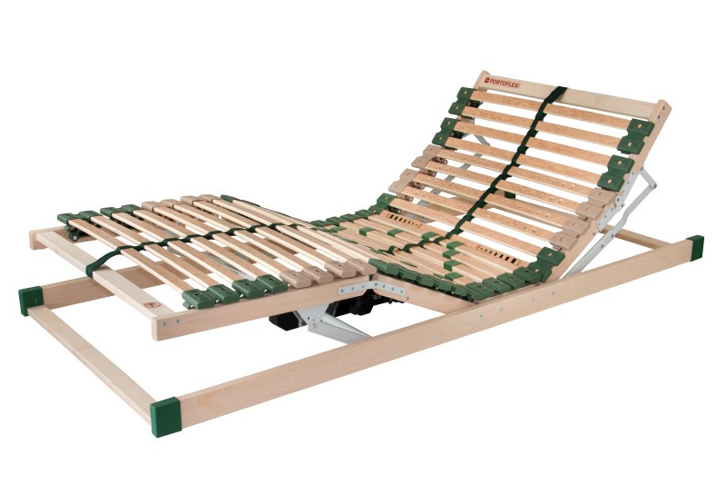 Polohovatelný rošt se 7 anatomickými zónami a zvýšenou nosností podporuje správné rozložení váhy těla na matraci.