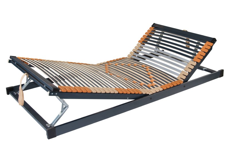 Dokonale přizpůsobivý postelový rošt pro nejvyšší komfort spánku. Díky vysokému počtu úzkých lamel citlivě reaguje na každý pohyb těla a změnu polohy při spánku.