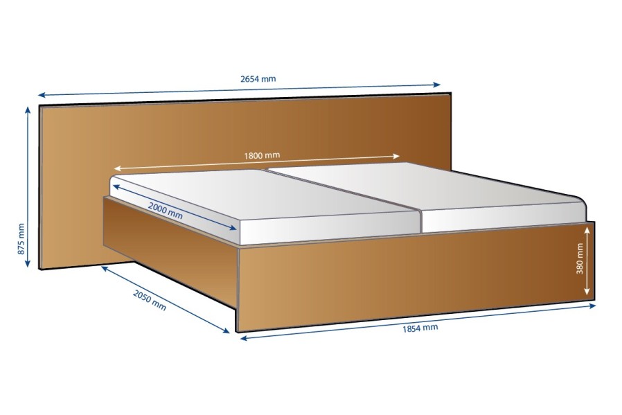 Postel Ella je charakteristická rovným a širokým velkým čelem.