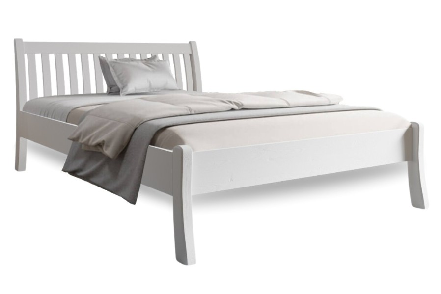 Postel Felix z borovicového dřeva s nakloněným čelem a matrace Bohemica Medical Graphite s volitelnou tuhostí a 7zónovou podporou tvoří dokonalou kombinaci pohodlí a stylu.