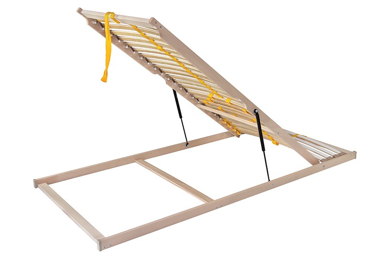 Praktický a pohodlný postelový rošt pro běžné spaní. Nejnižší pružný postelový rošt vhodný pro lůžka s úložným prostorem – snadný přístup v oblasti nohou.