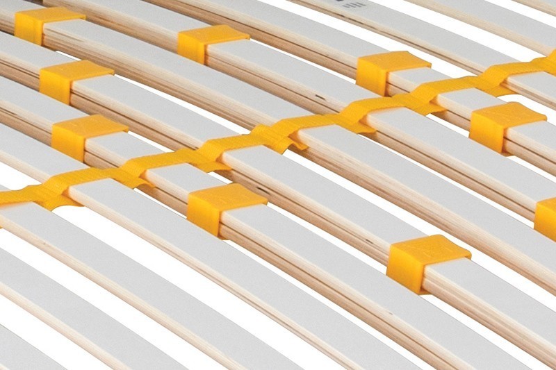 Praktický a pohodlný postelový rošt pro běžné spaní. Nejnižší pružný postelový rošt vhodný pro lůžka s úložným prostorem – snadný přístup v oblasti nohou.