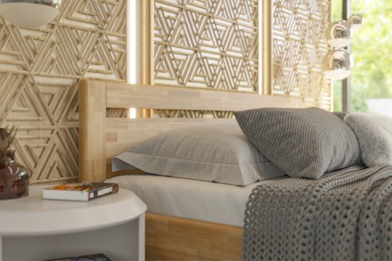 Postel Marta si můžete vybrat v provedení z masivního dubového nebo bukového dřeva.