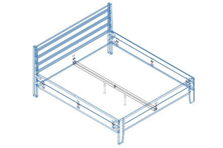 Postel Lugo je praktická, pevná a elegantní celomasivní postel.