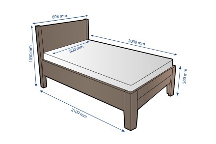 Robustní masivní postel Sion H2 bude důstojnou dominantou vaší ložnice, do které přinese útulnost i komfort.