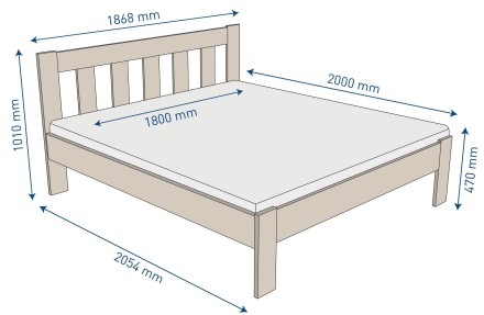 Postel Anetta v jednoduchém designu z celomasivní kolekce postelí.