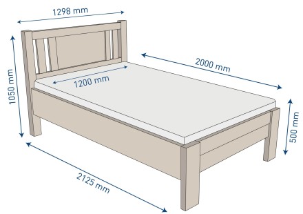 Robustní masivní postel Sion H3 bude důstojnou dominantou vaší ložnice, do které přinese útulnost i komfort.