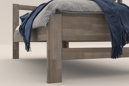 Milujete vůni dřeva? Pak je tato celomasivní postel perfektní volbou pro vás, jelikož je postavena z nejkvalitnějších dřevin buku a dubu.