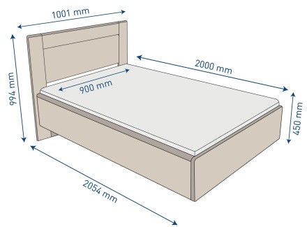Představujeme zázrak moderního designu a trvanlivého řemeslného zpracování v podobě postele Siena.