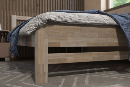 Milujete vůni dřeva? Pak je tato celomasivní postel perfektní volbou pro vás, jelikož je postavena z nejkvalitnějších dřevin buku a dubu.