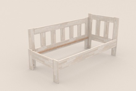 Postel Utena v jednoduchém designu z celomasivní kolekce postelí.