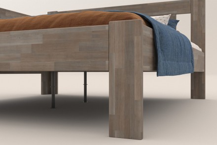 Postel Utena v jednoduchém designu z celomasivní kolekce postelí.