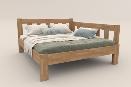 Postel Utena v jednoduchém designu z celomasivní kolekce postelí.