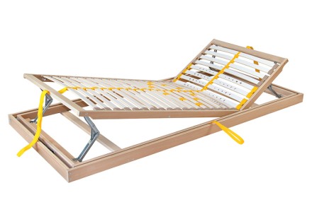 Praktický a pohodlný postelový rošt pro běžné spaní. Nejnižší pružný postelový rošt vhodný pro lůžka s úložným prostorem – snadný přístup v oblasti nohou. Polohování HN (hlava - nohy) s pevnou středovou částí pro pohodlí a relax na lůžku.