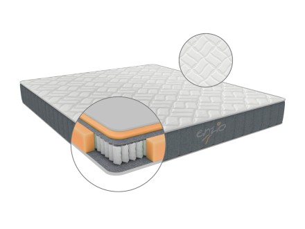 Matrace Kansas je vyrobena z kvalitních materiálů se zvýšenou prodyšností pro váš svěží spánek. Střed jádra zajišťuje skvělou oporu pro Vaše tělo, především páteř a klouby.