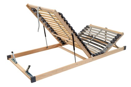 Postelový rošt Klinmam Elite HN P lze napolohovat v hlavové i nožní části pro maximální pohodlí nejen při večerní četbě.