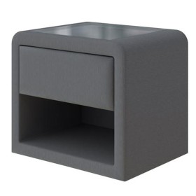 Čalouněný noční stolek Enzio Prestige, barva Savana Grey