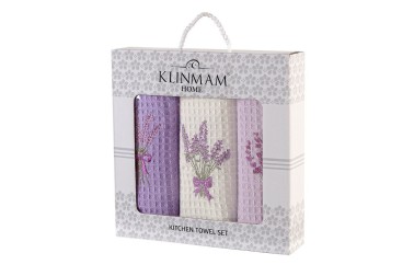 Dodejte své kuchyni nádech elegance s dárkovou sadou utěrek Klinmam Home. Sada tří utěrek ze 100% výběrové bavlny kombinuje mimořádnou měkkost s praktickou savostí. Díky jemným barvám a precizním výšivkám s motivy kávy, levandule či oliv jsou nejen nepostradatelným pomocníkem, ale i vkusným doplňkem.