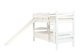 Kvalitní dvoupatrová postel se skluzavkou Sanremo je vyrobená z dubového dřeva.