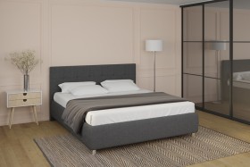 Elegantní čalouněná postel Boston Frame, barva Tetra Steel