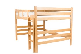 Dřevěná dvoupatrová postel Sagunto.