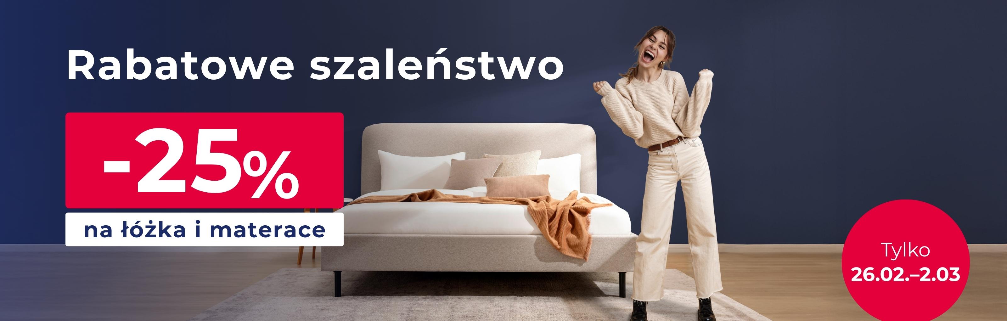 25% na materace i łóżka