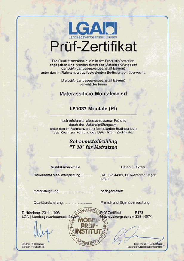 Certifikáty - Záruka kvalitního odpočinku!