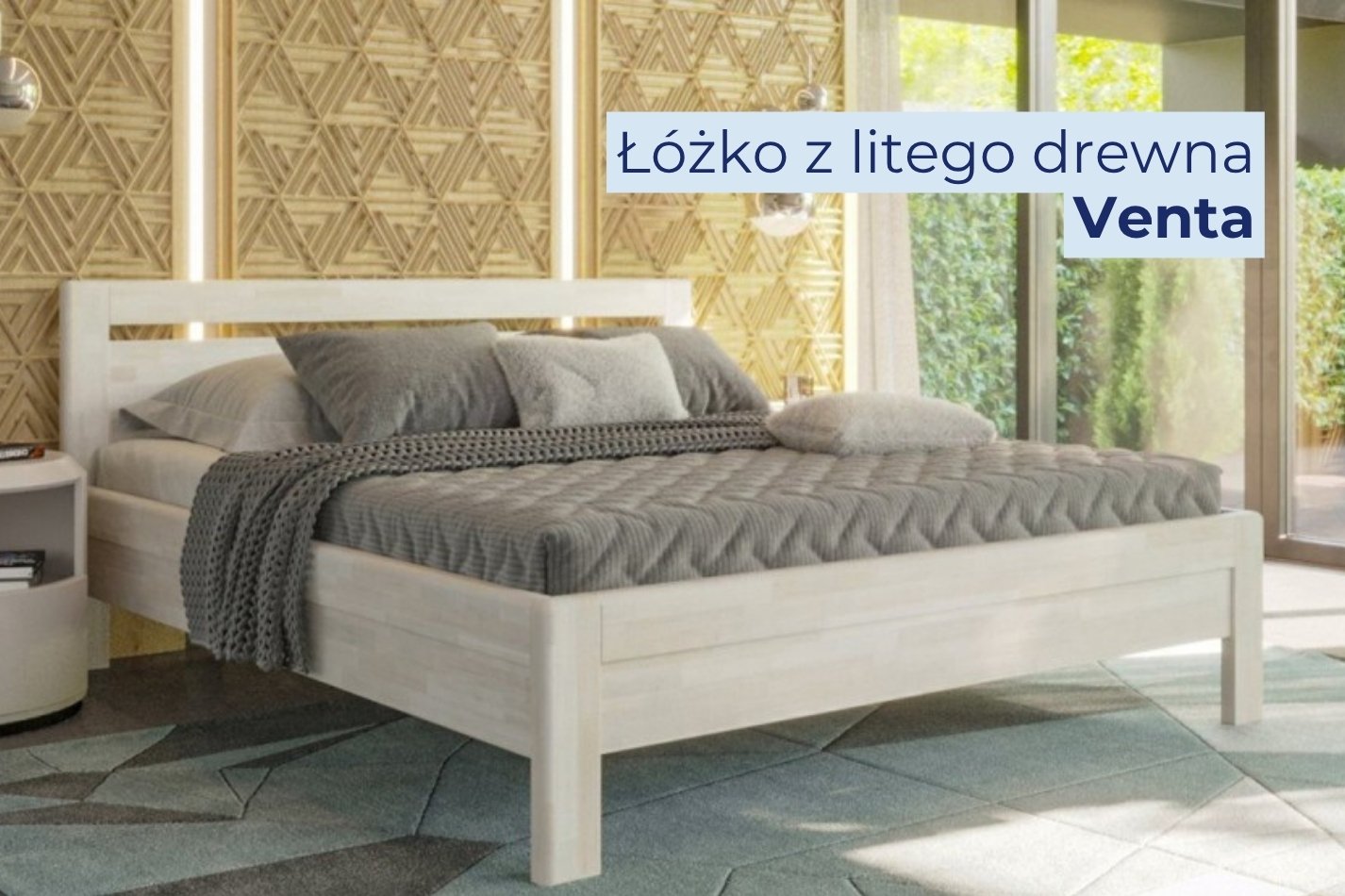 Łóżko z litego drewna, które wytrzyma lata i zapewni zdrowy sen Venta
