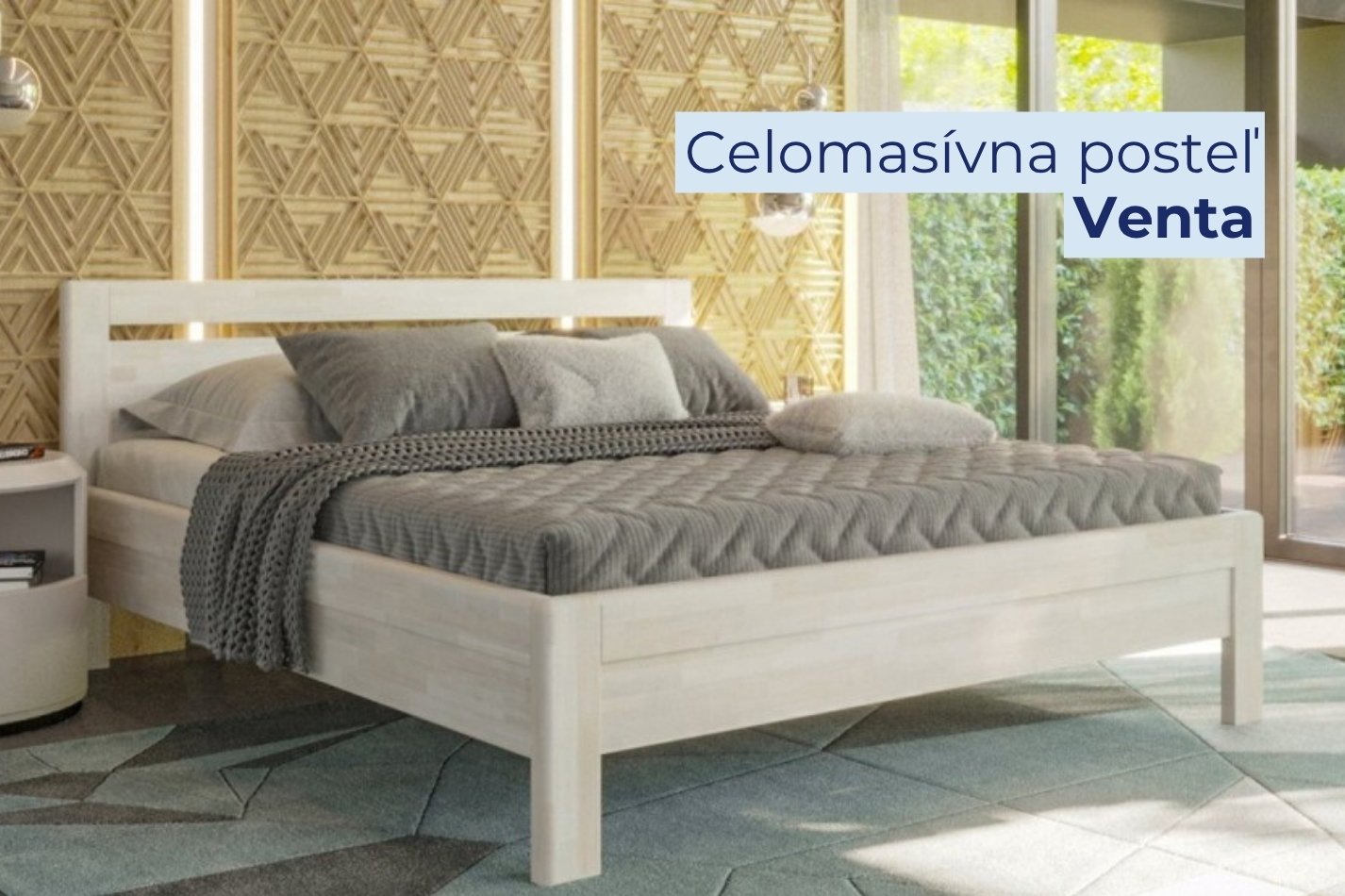 Celomasívna posteľ pre kvalitný spánok na dlhé roky Venta