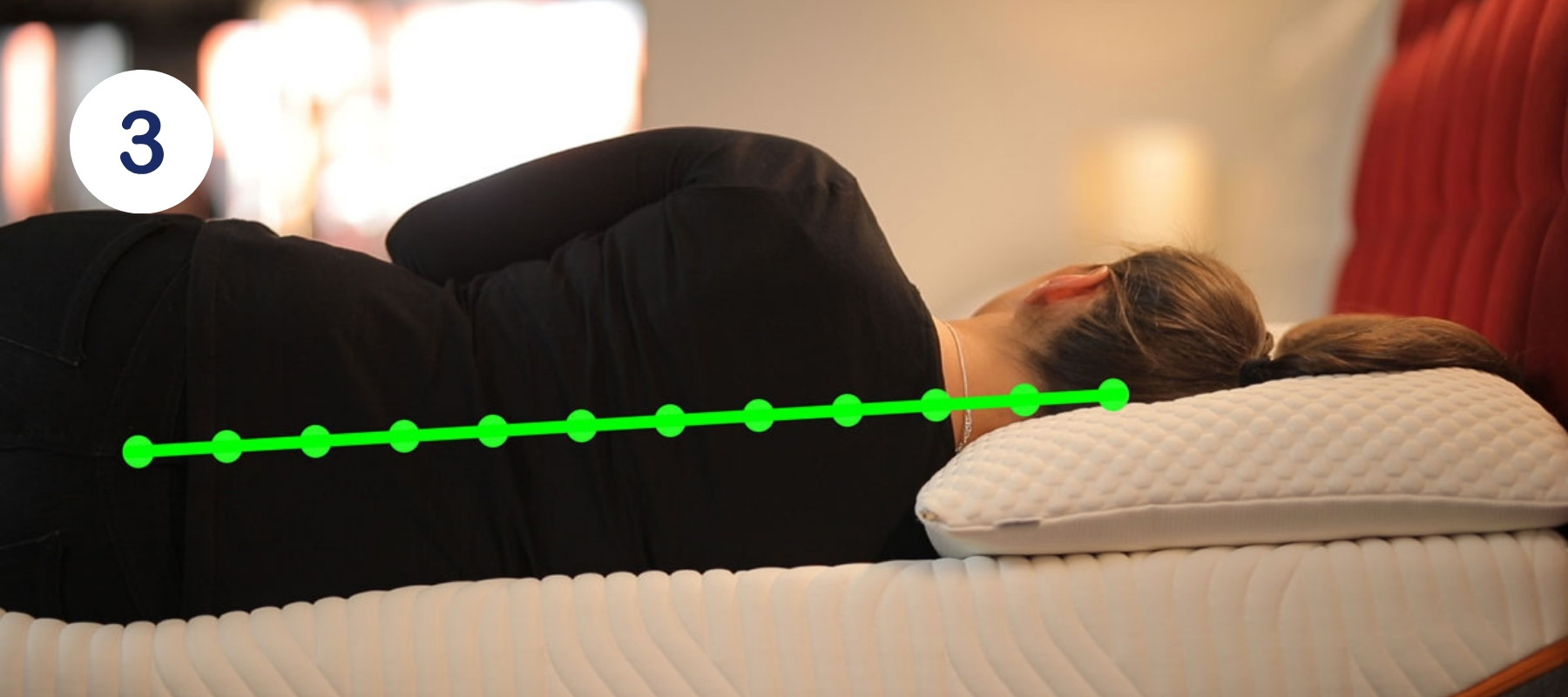 Správný polštář pro spaní na boku