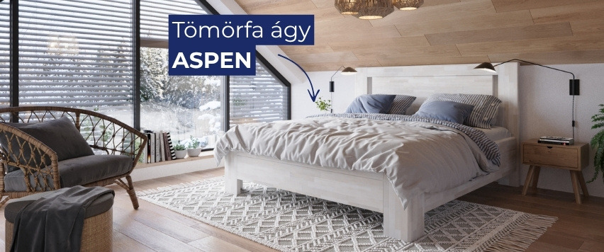 Tömörfa ágy Aspen 