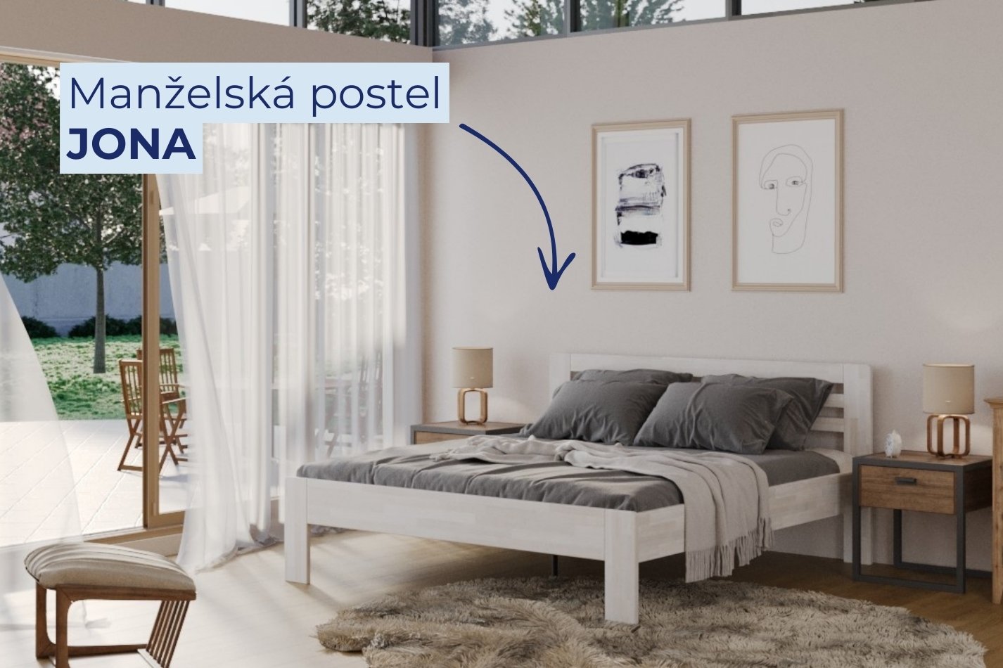 manželská postel JONA