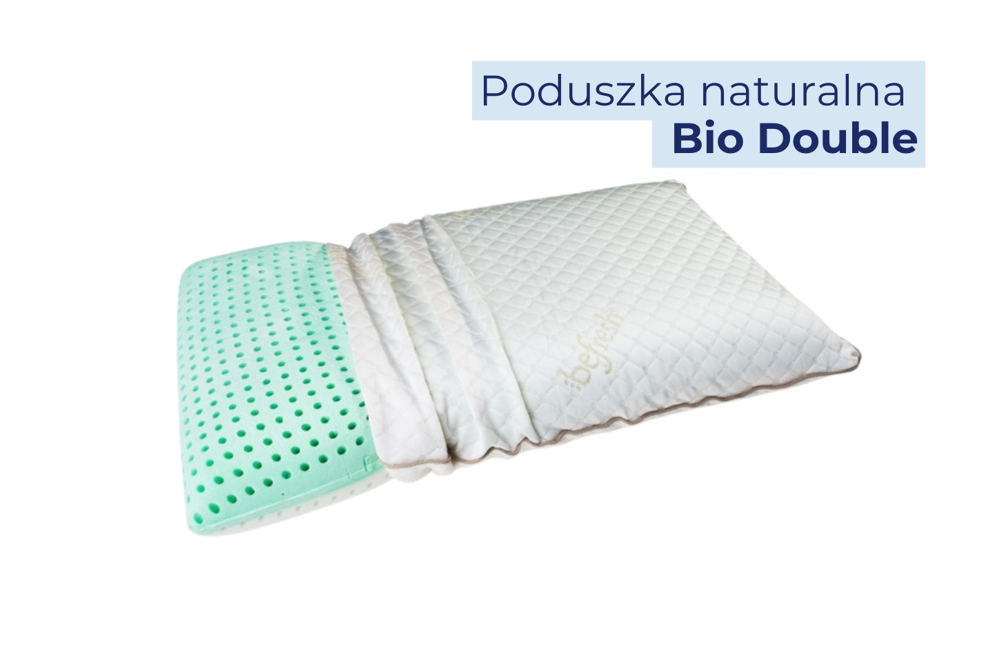 Poduszka naturalna z dwoma stopniami twardości Bio Double, 72x42 cm