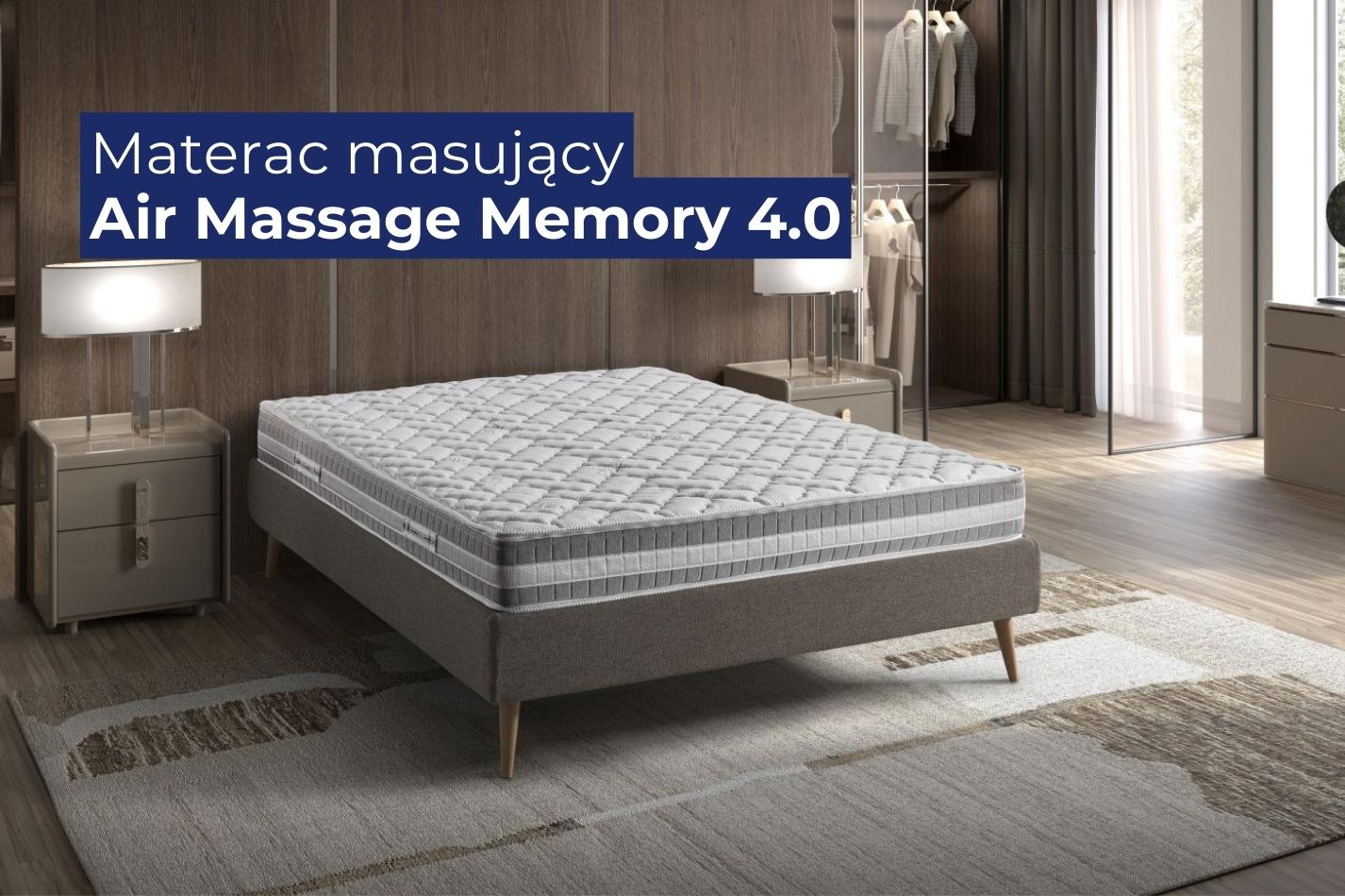 Materac masujący z piany pamięciowej Air Massage Memory 4.0, 80x200 cm