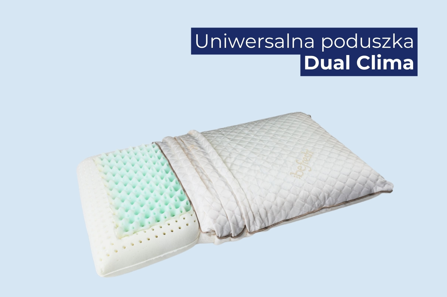 Uniwersalna poduszka z profilem masującym Dual Clima, 72x42 cm